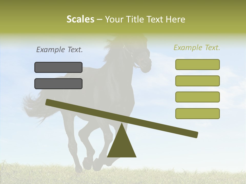 Sky Horse-Racing Stirrup PowerPoint Template
