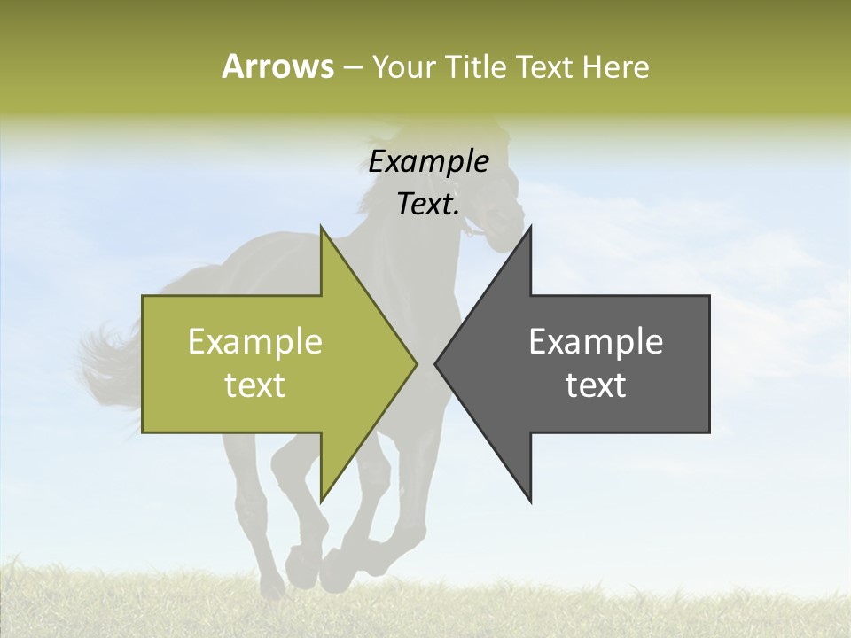 Sky Horse-Racing Stirrup PowerPoint Template