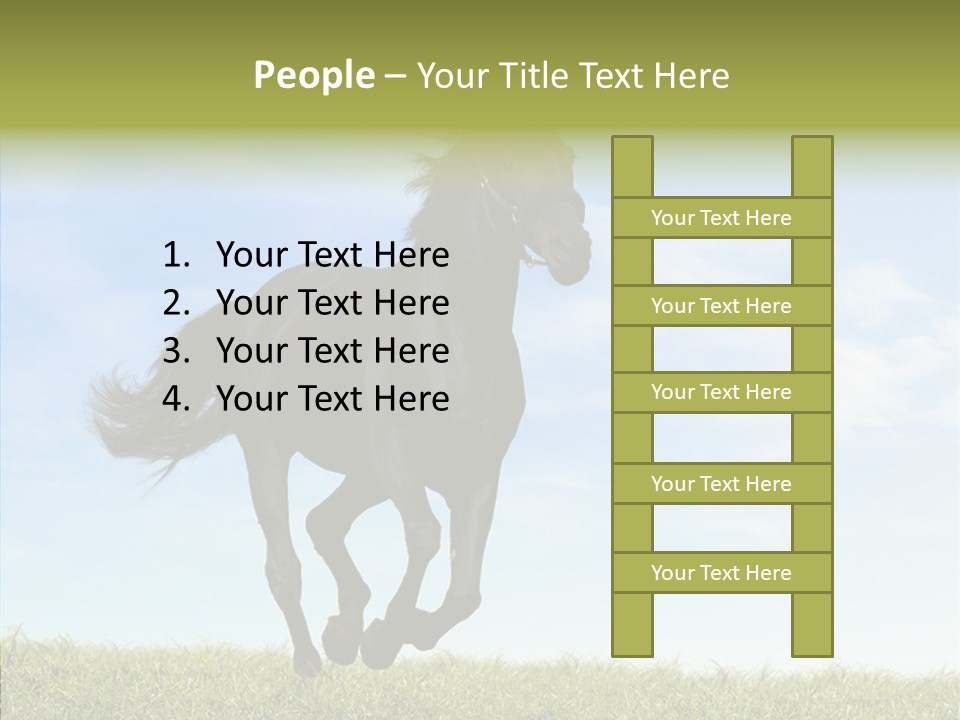 Sky Horse-Racing Stirrup PowerPoint Template