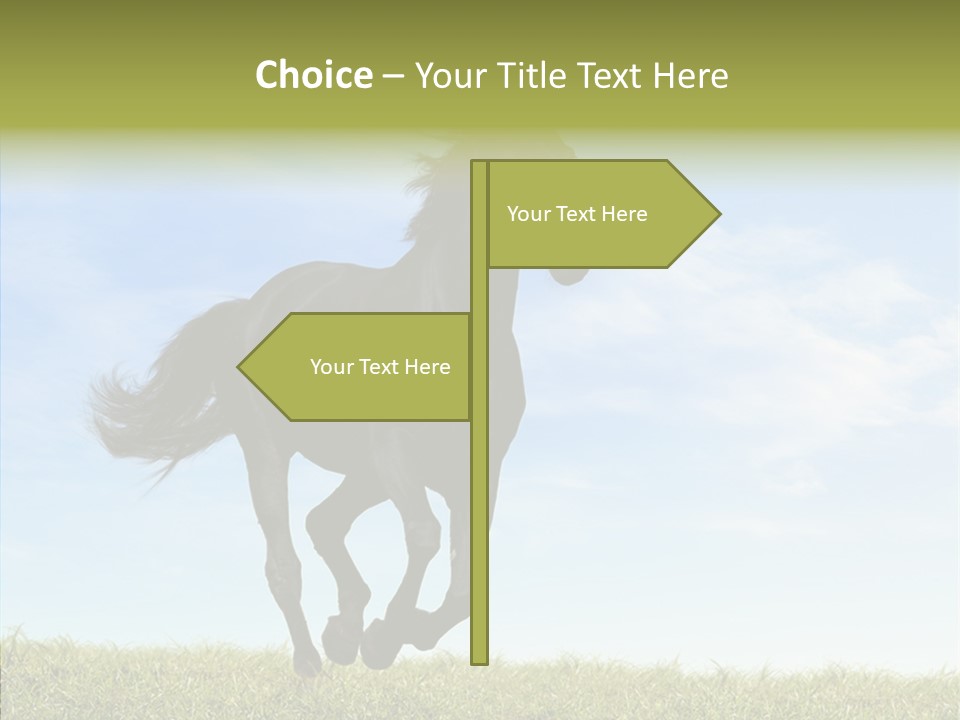 Sky Horse-Racing Stirrup PowerPoint Template