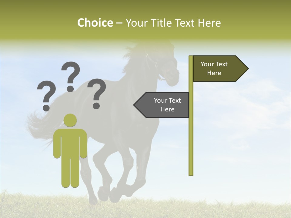 Sky Horse-Racing Stirrup PowerPoint Template