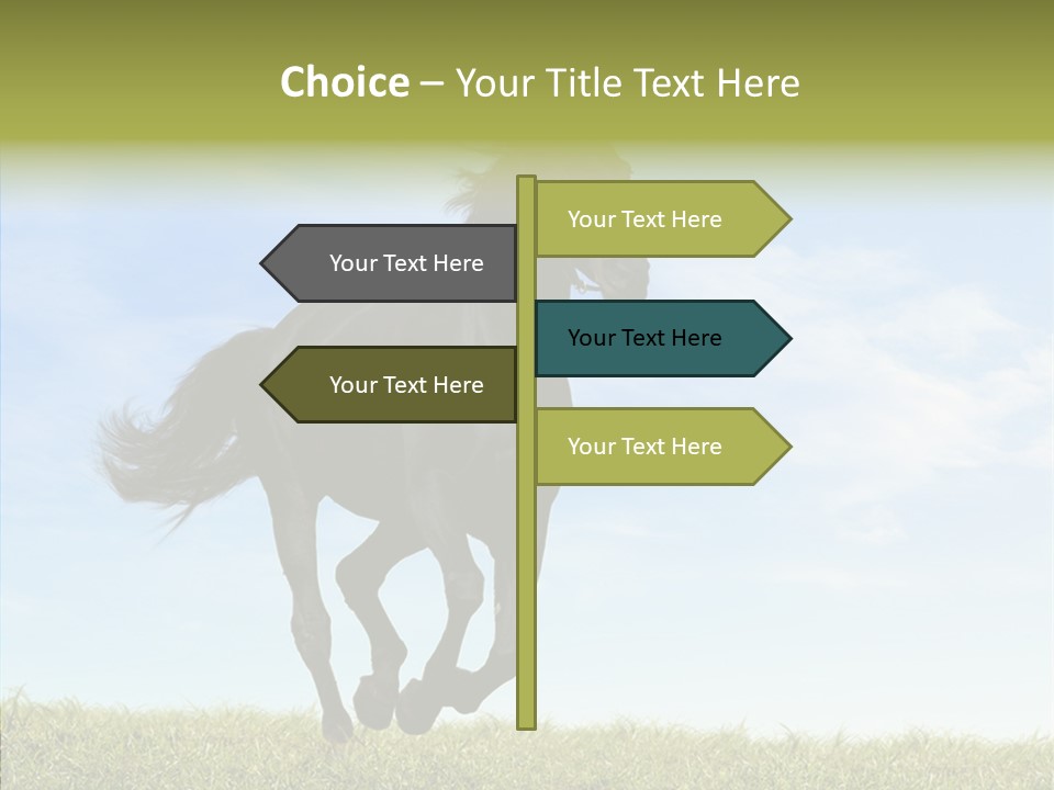 Sky Horse-Racing Stirrup PowerPoint Template