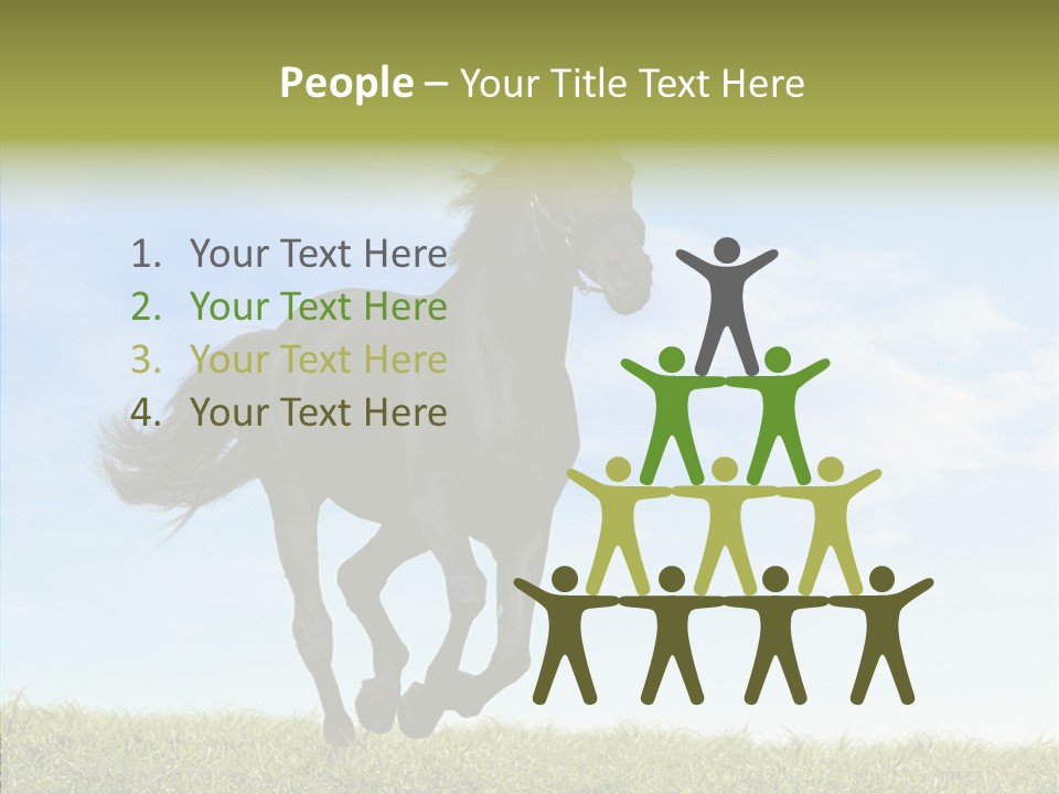 Sky Horse-Racing Stirrup PowerPoint Template