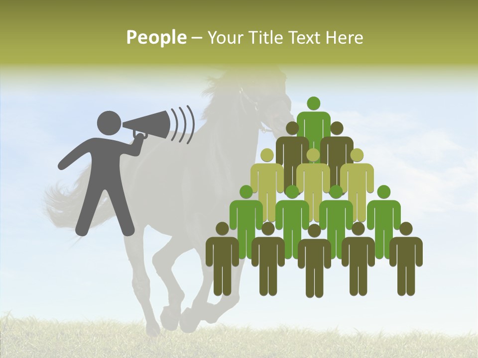 Sky Horse-Racing Stirrup PowerPoint Template