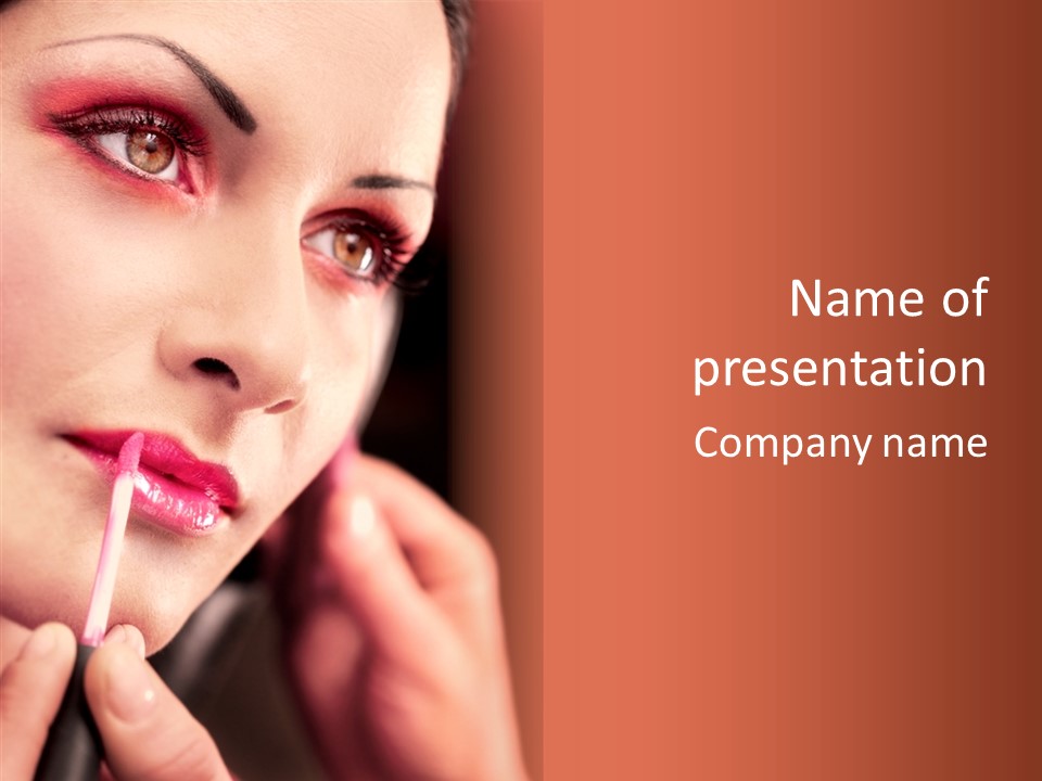 Color Mouth Eyebrow PowerPoint Template