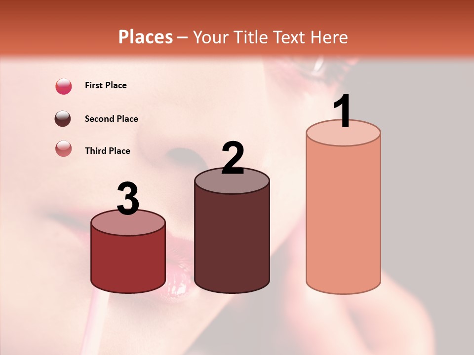 Color Mouth Eyebrow PowerPoint Template