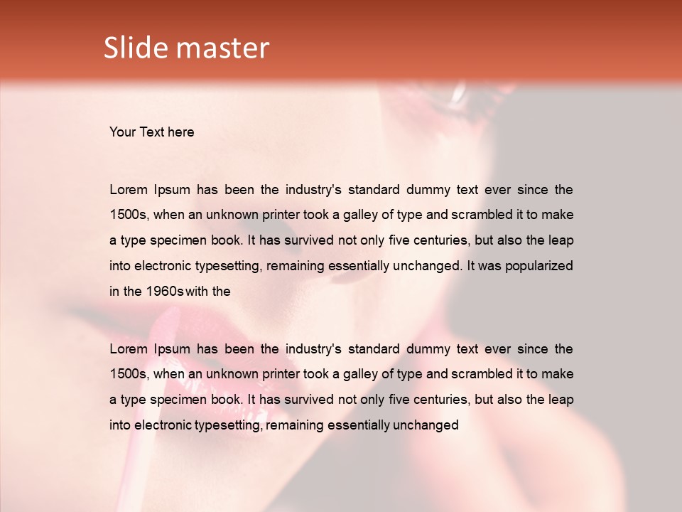 Color Mouth Eyebrow PowerPoint Template