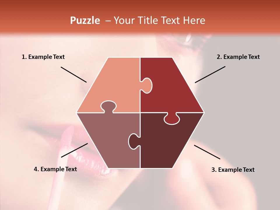 Color Mouth Eyebrow PowerPoint Template