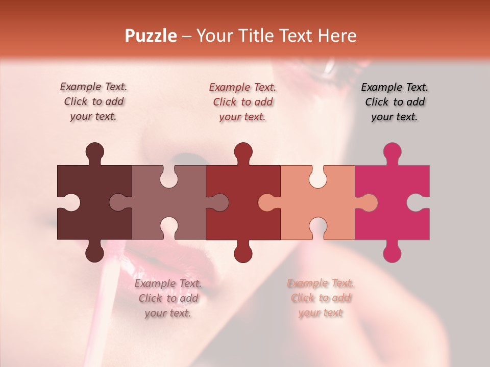 Color Mouth Eyebrow PowerPoint Template