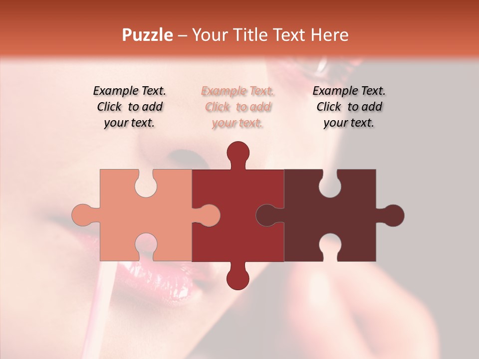 Color Mouth Eyebrow PowerPoint Template