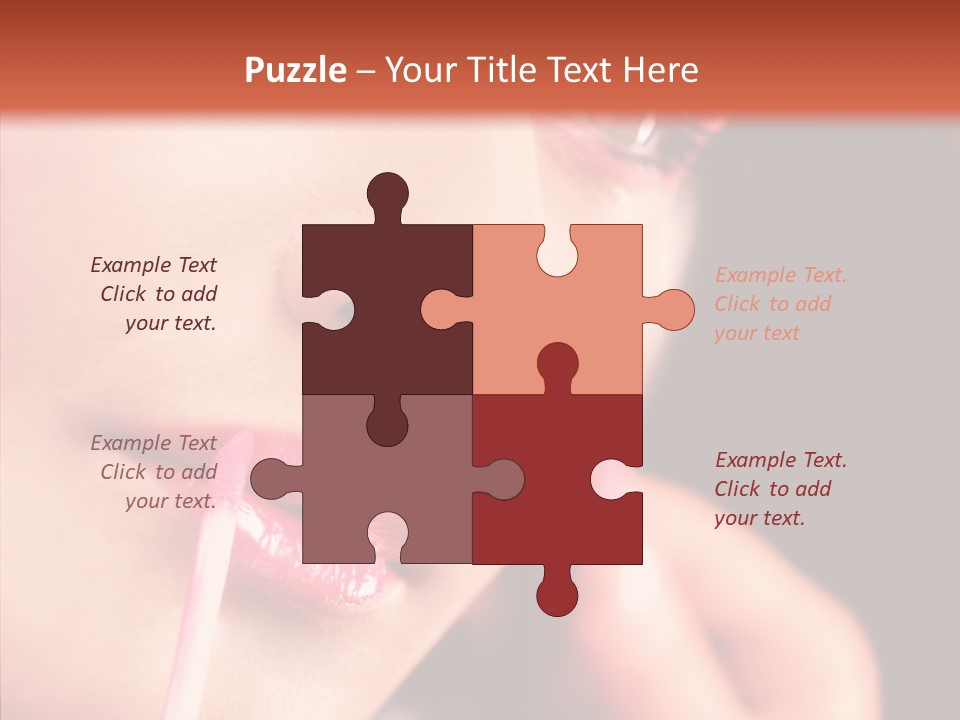 Color Mouth Eyebrow PowerPoint Template