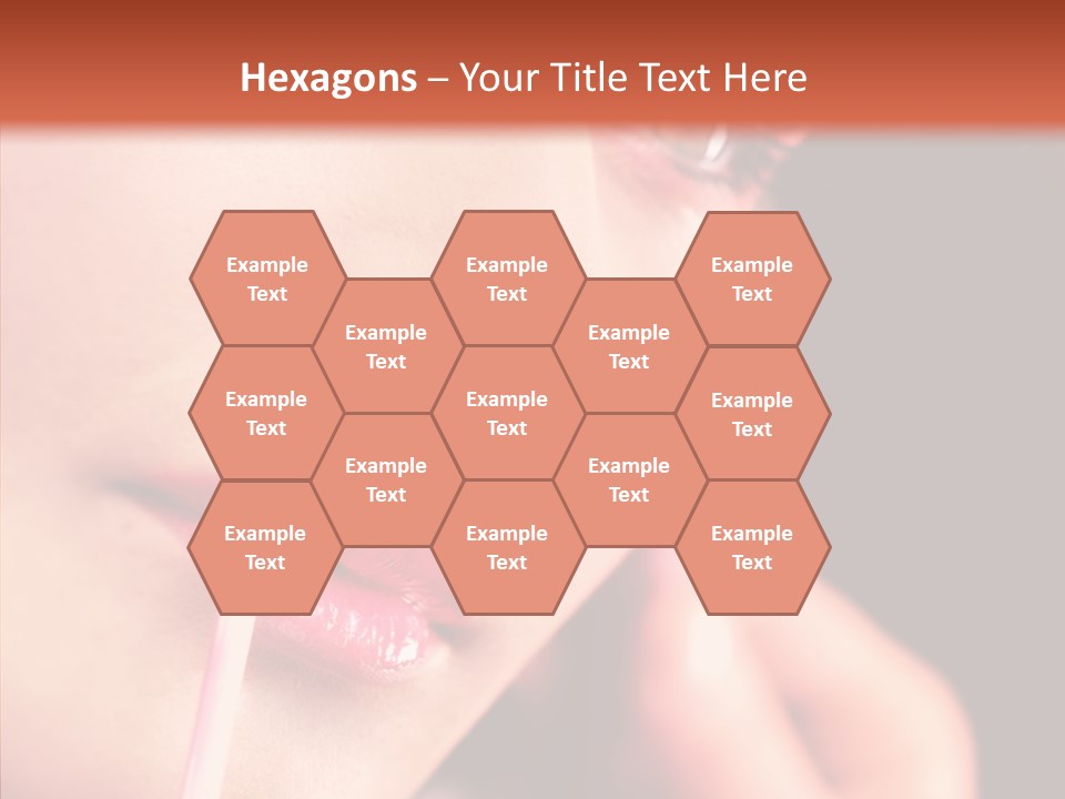 Color Mouth Eyebrow PowerPoint Template