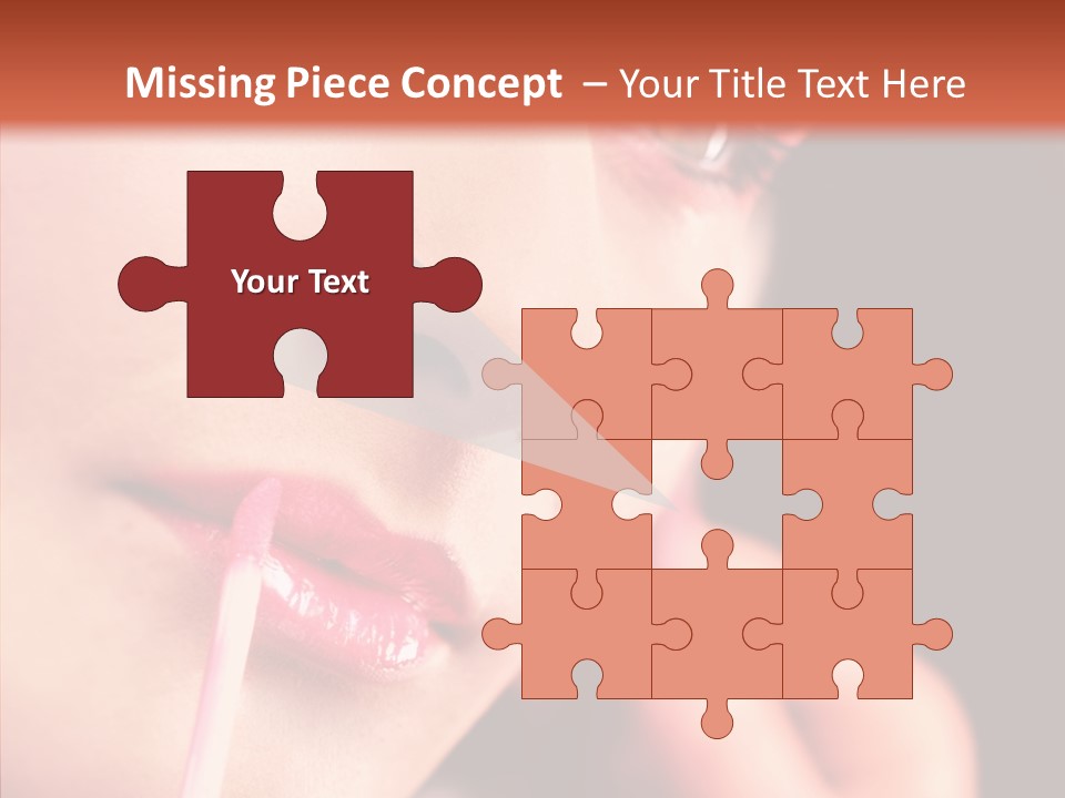 Color Mouth Eyebrow PowerPoint Template