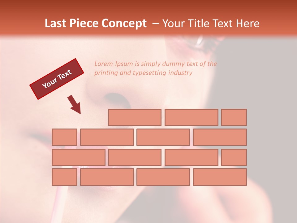 Color Mouth Eyebrow PowerPoint Template