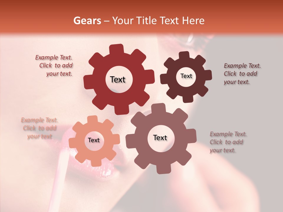 Color Mouth Eyebrow PowerPoint Template