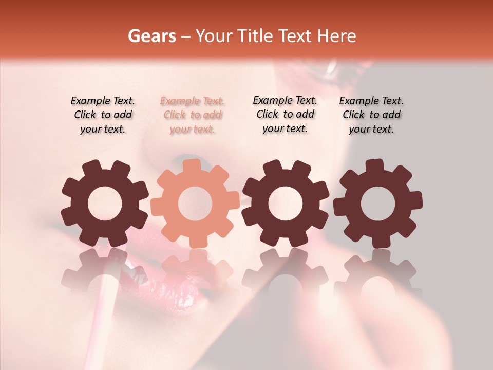 Color Mouth Eyebrow PowerPoint Template