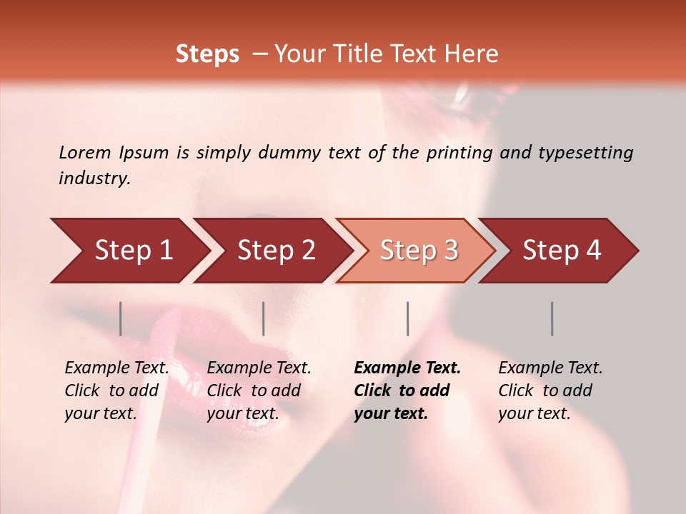 Color Mouth Eyebrow PowerPoint Template