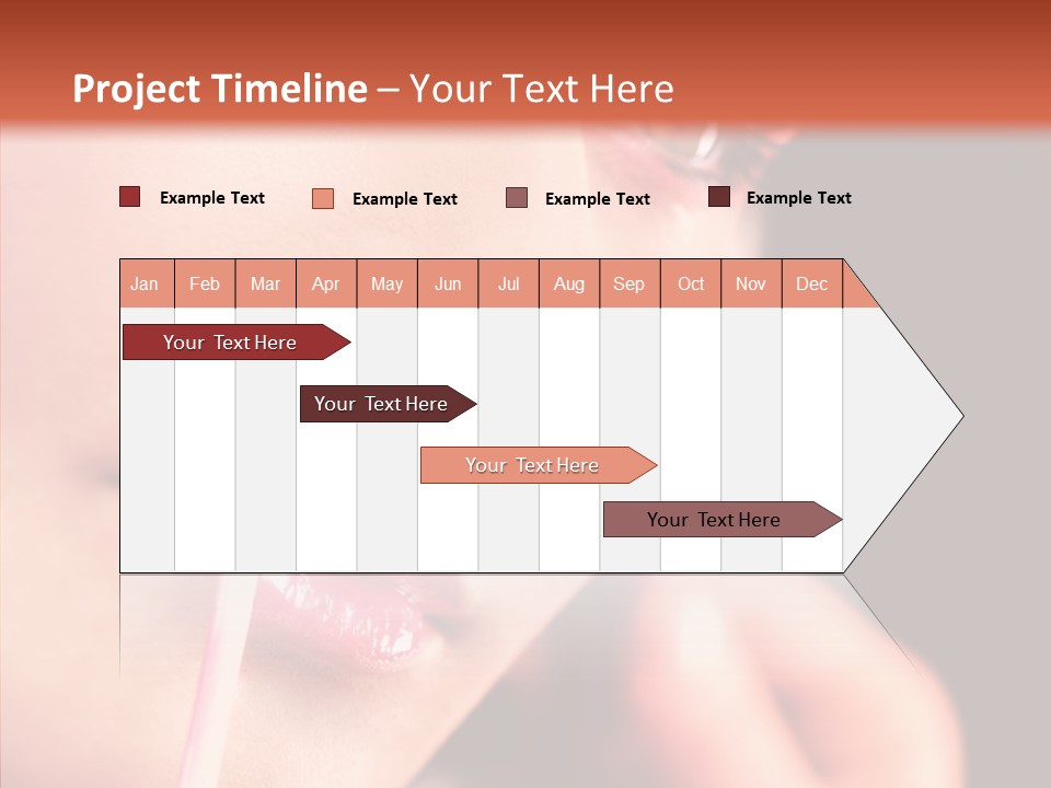 Color Mouth Eyebrow PowerPoint Template