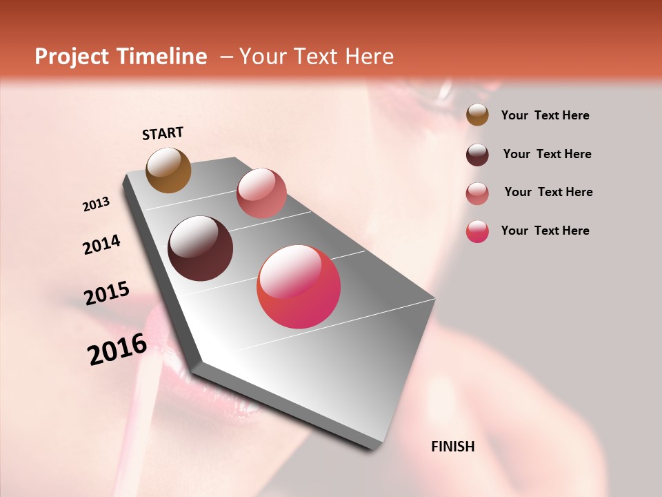 Color Mouth Eyebrow PowerPoint Template