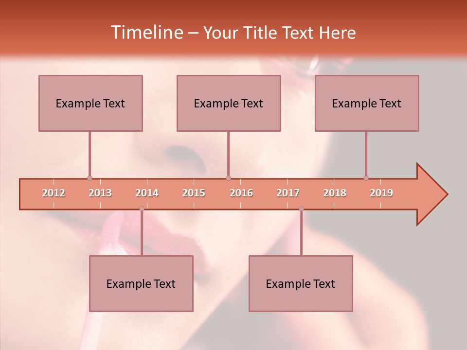 Color Mouth Eyebrow PowerPoint Template