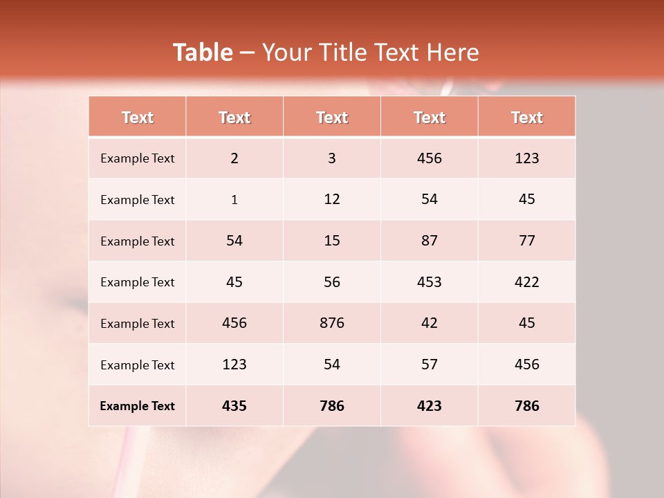 Color Mouth Eyebrow PowerPoint Template