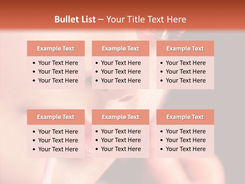 Color Mouth Eyebrow PowerPoint Template