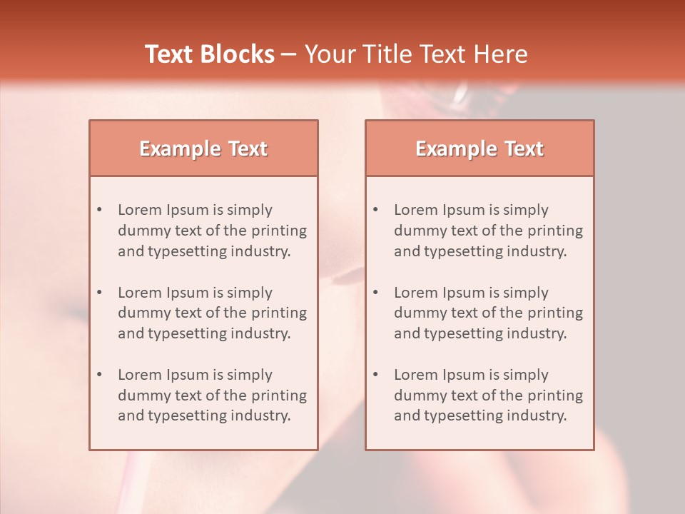 Color Mouth Eyebrow PowerPoint Template