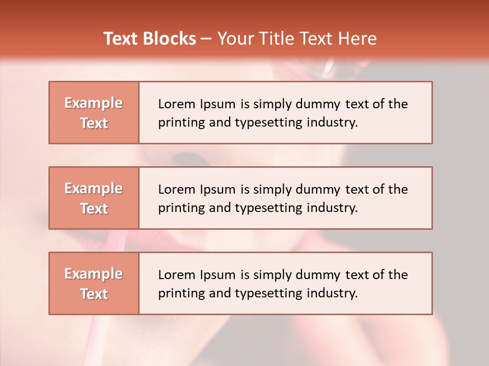 Color Mouth Eyebrow PowerPoint Template