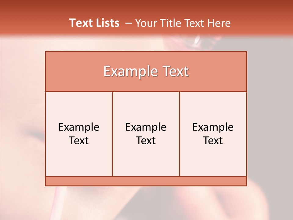 Color Mouth Eyebrow PowerPoint Template