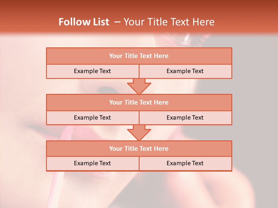 Color Mouth Eyebrow PowerPoint Template