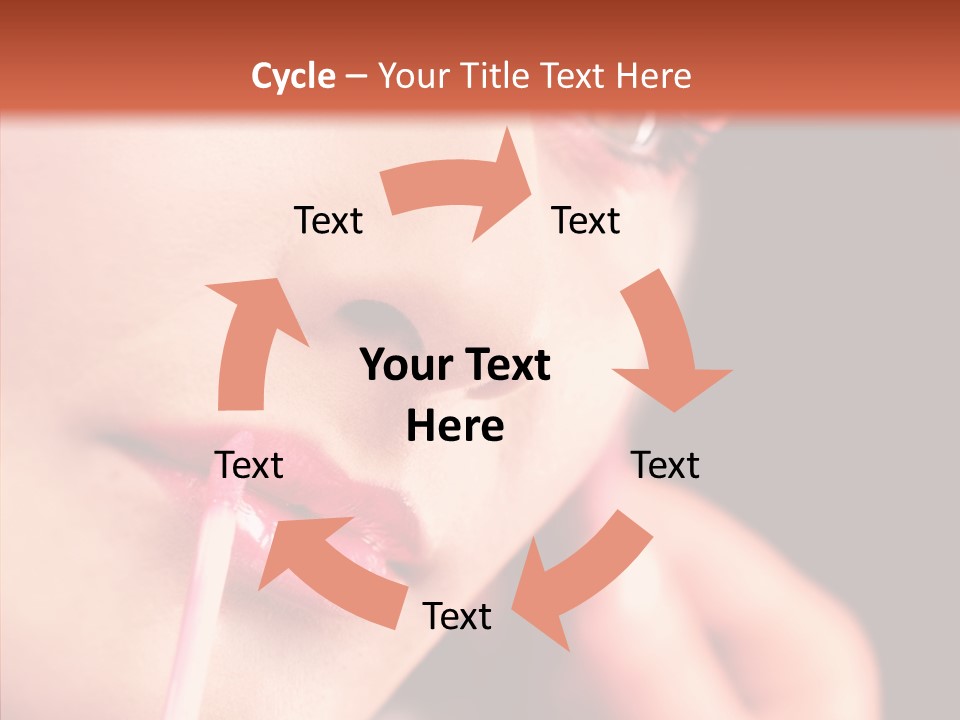 Color Mouth Eyebrow PowerPoint Template
