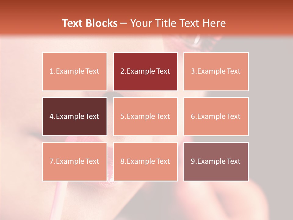 Color Mouth Eyebrow PowerPoint Template