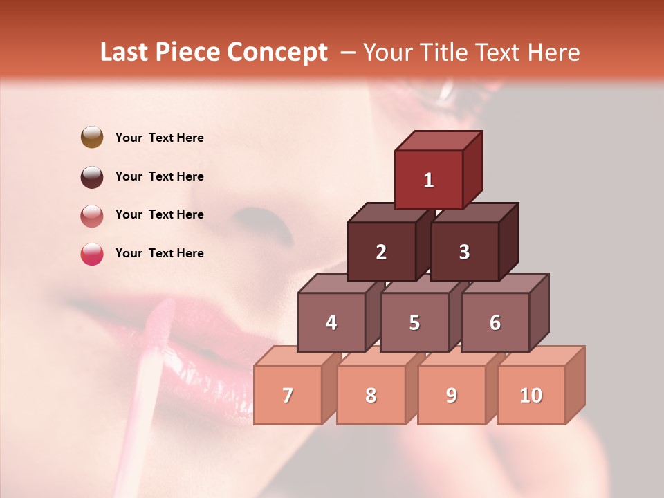 Color Mouth Eyebrow PowerPoint Template