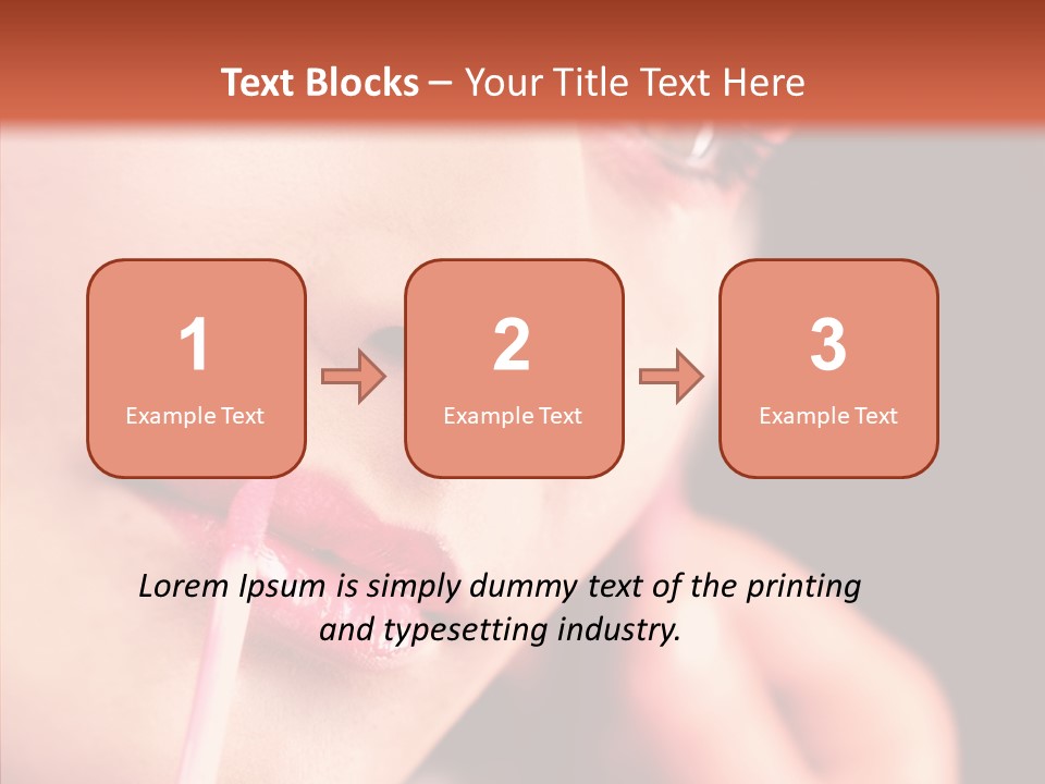 Color Mouth Eyebrow PowerPoint Template