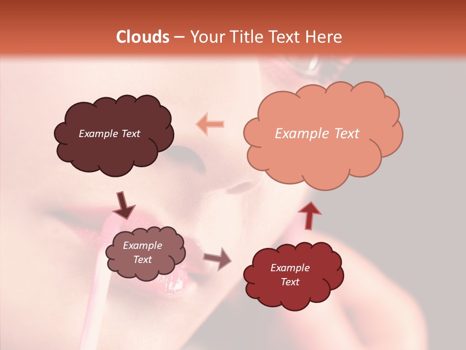 Color Mouth Eyebrow PowerPoint Template