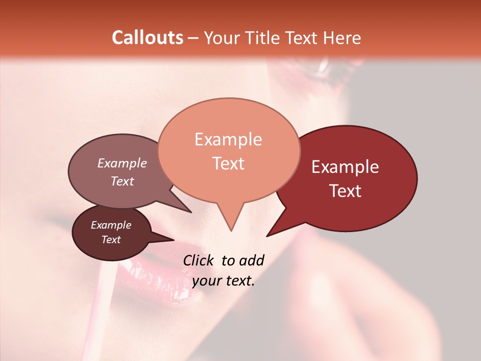 Color Mouth Eyebrow PowerPoint Template