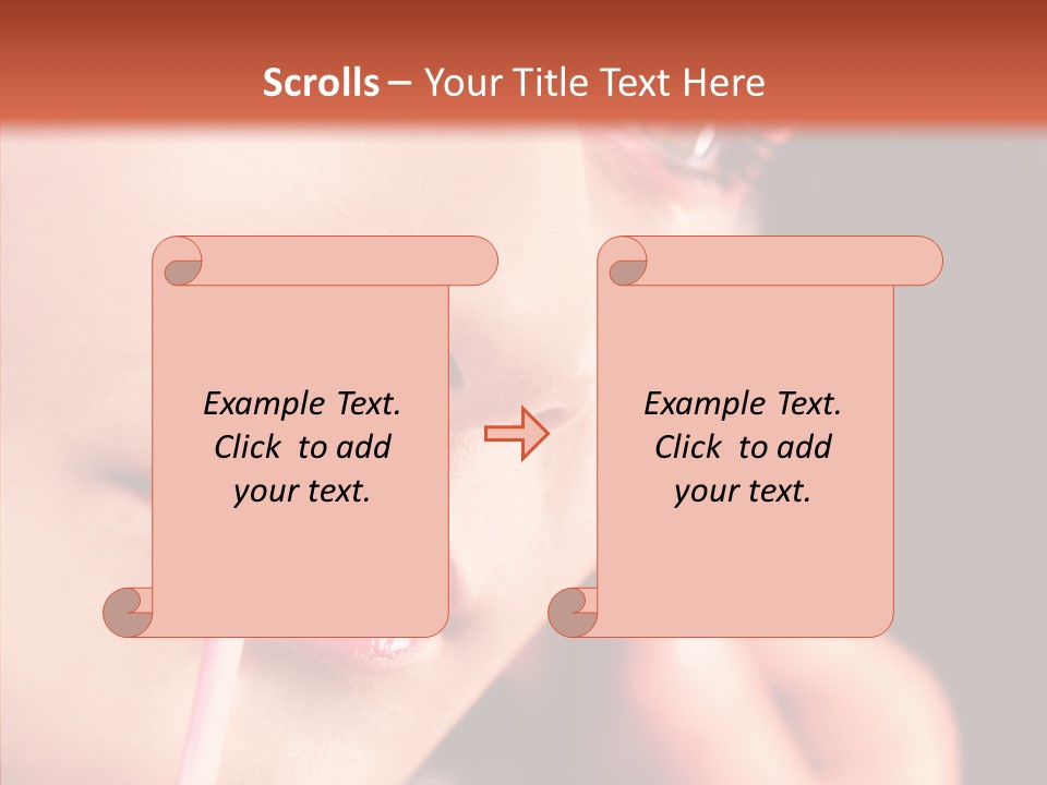 Color Mouth Eyebrow PowerPoint Template