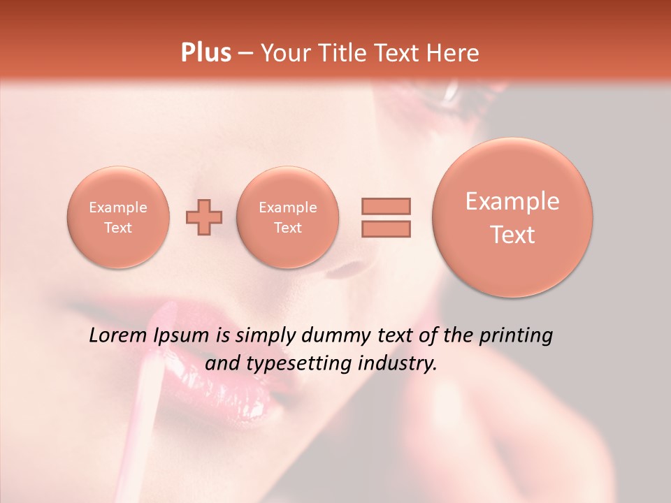 Color Mouth Eyebrow PowerPoint Template