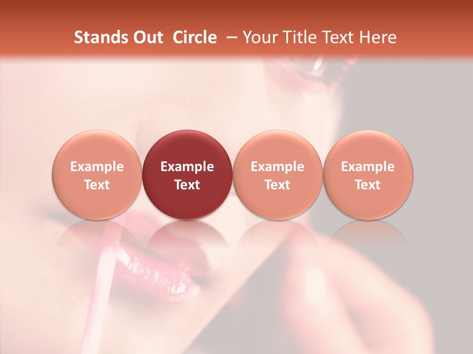 Color Mouth Eyebrow PowerPoint Template