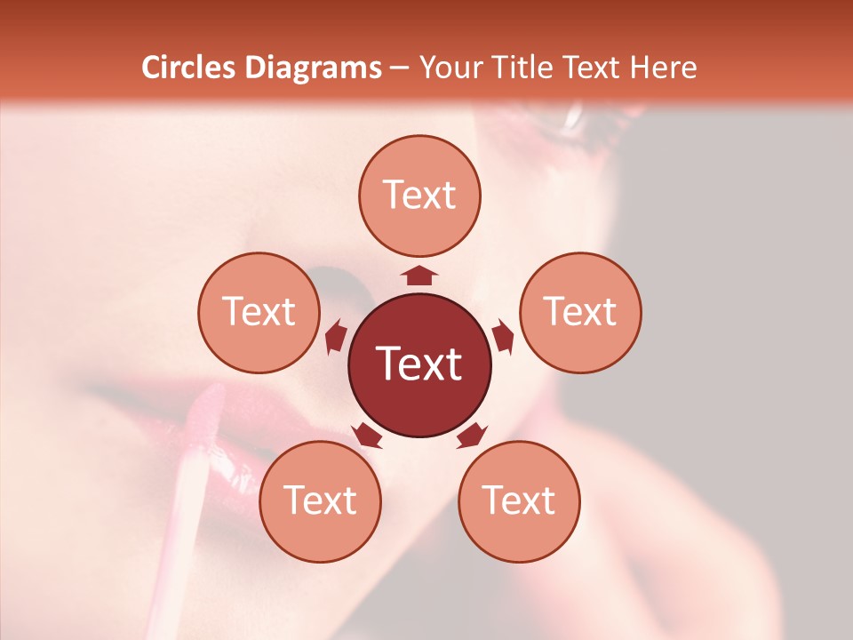 Color Mouth Eyebrow PowerPoint Template