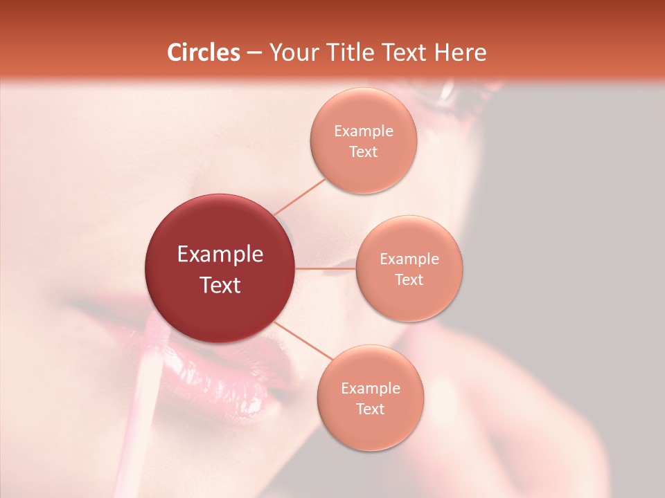 Color Mouth Eyebrow PowerPoint Template