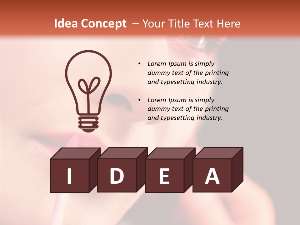 Color Mouth Eyebrow PowerPoint Template