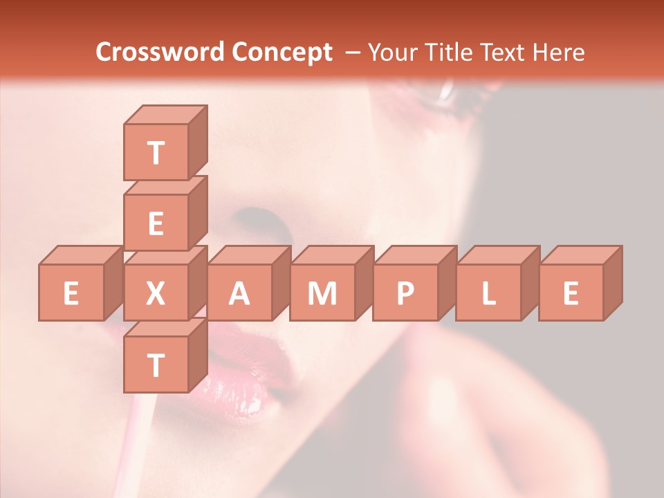 Color Mouth Eyebrow PowerPoint Template