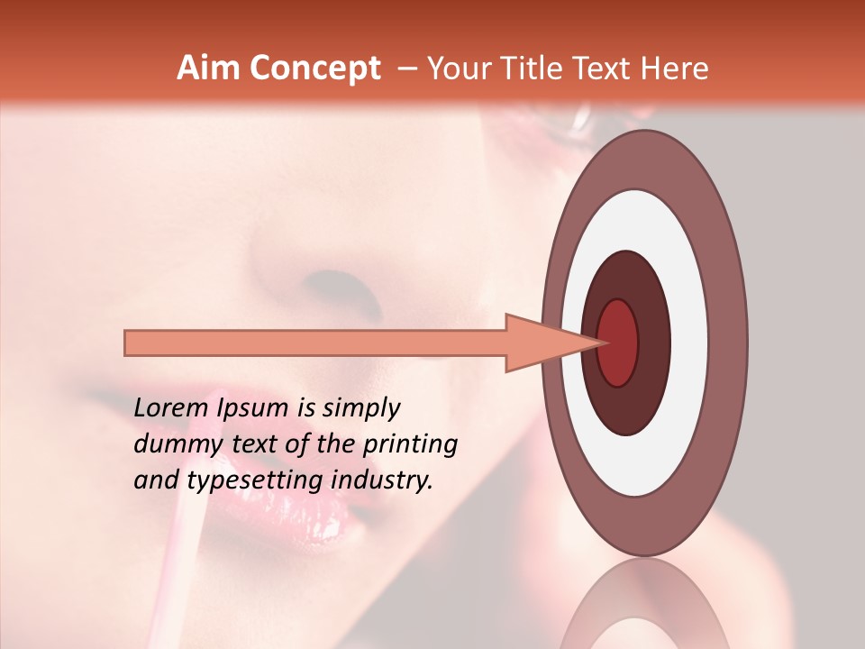 Color Mouth Eyebrow PowerPoint Template