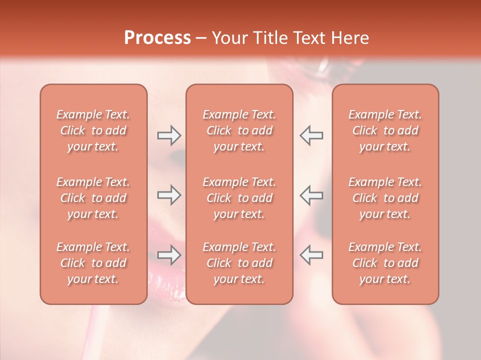 Color Mouth Eyebrow PowerPoint Template
