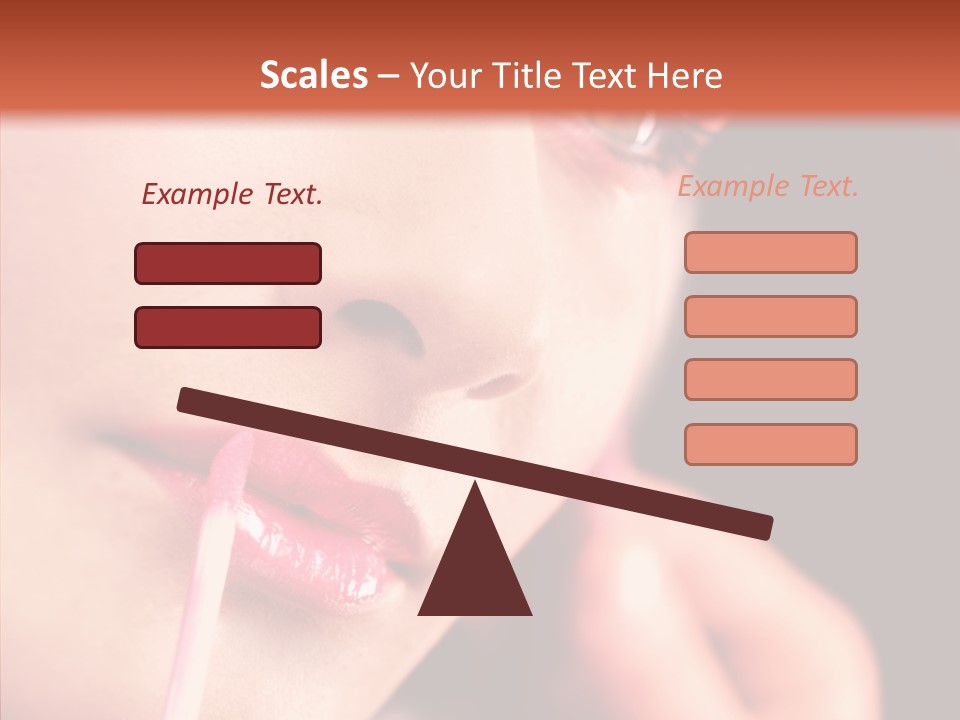 Color Mouth Eyebrow PowerPoint Template