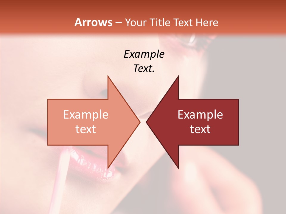 Color Mouth Eyebrow PowerPoint Template