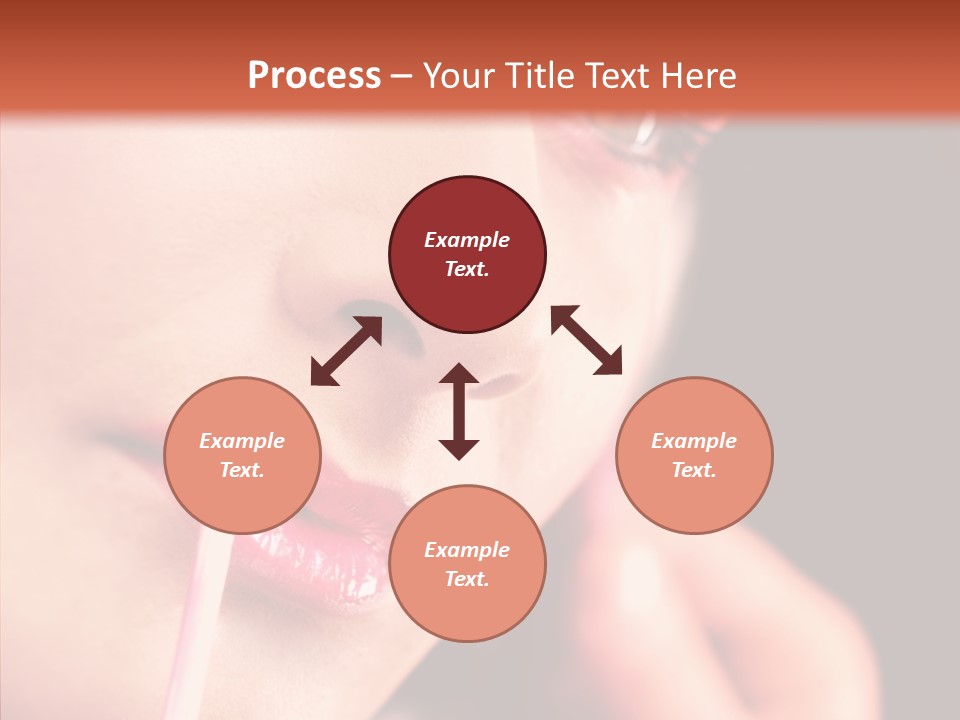 Color Mouth Eyebrow PowerPoint Template