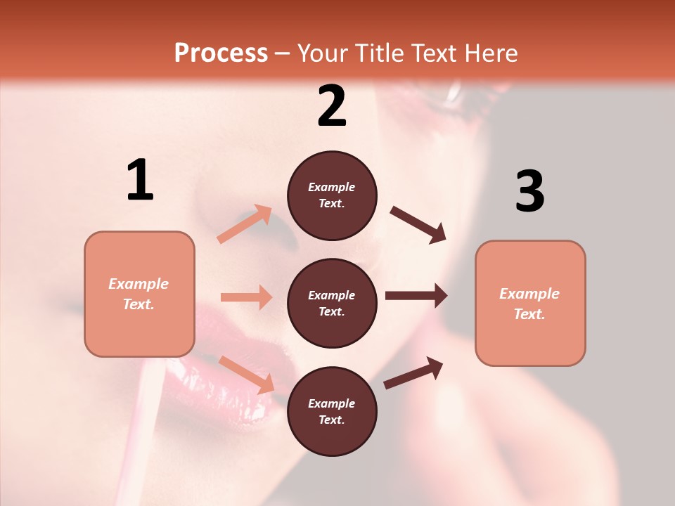 Color Mouth Eyebrow PowerPoint Template