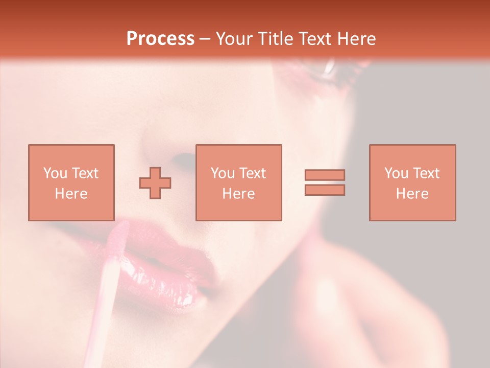 Color Mouth Eyebrow PowerPoint Template